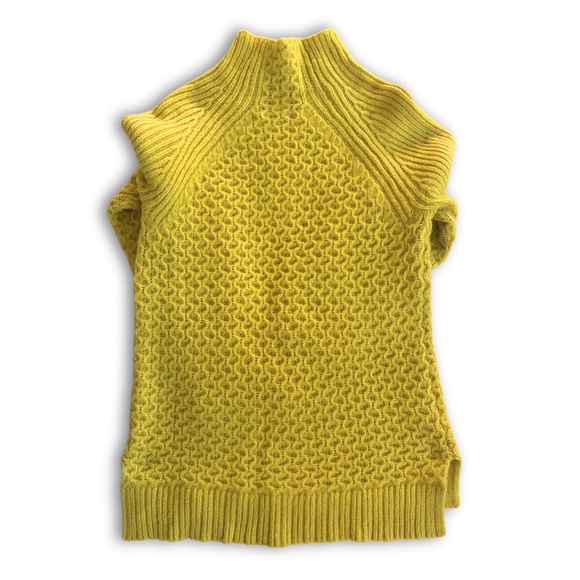 Anthropologie BIA Mock Neck Tunic Sweater — Chartreuse / Lime — XS (EUC) - Picture 6 of 8